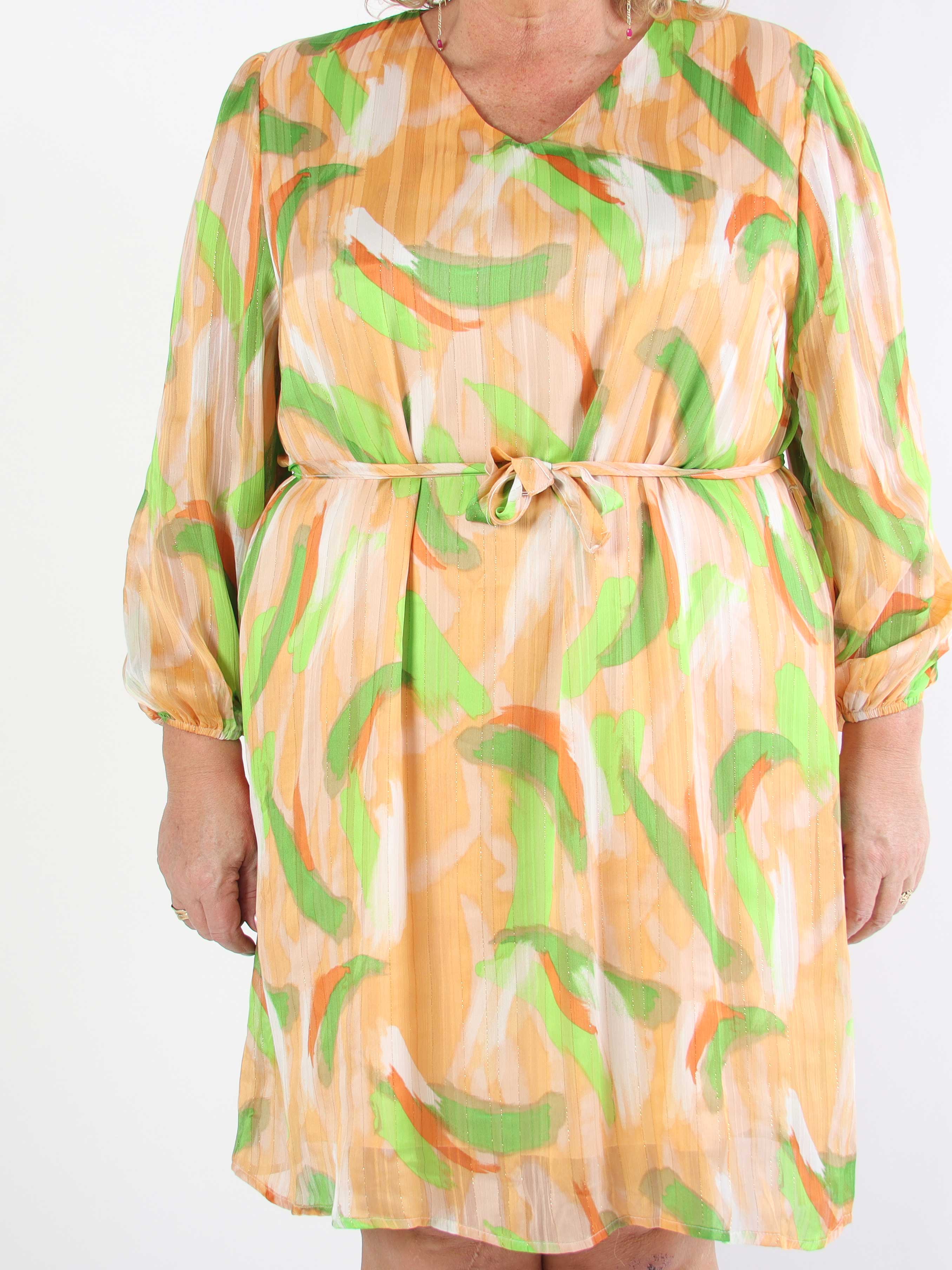 Filipa - Mønstret tunikakjole med glimmertråde